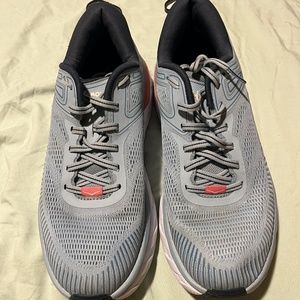 HOKA ONE ONE  BONDI 7  WOMEN'S SIZE 10   BLUE RUNNING SHOES  Very Nice Condition